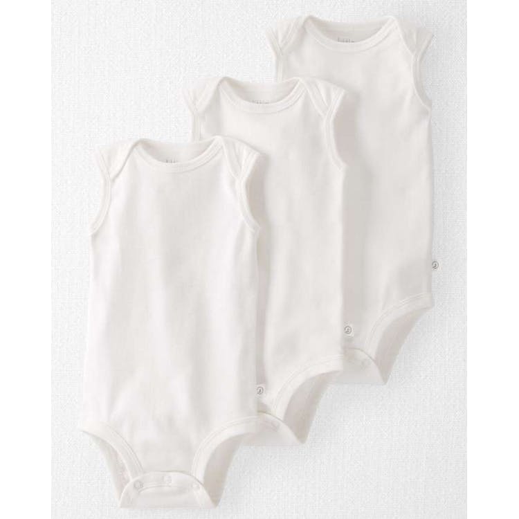 Unisex Sleeveless Onesies White 12-24M 3 Pack 2