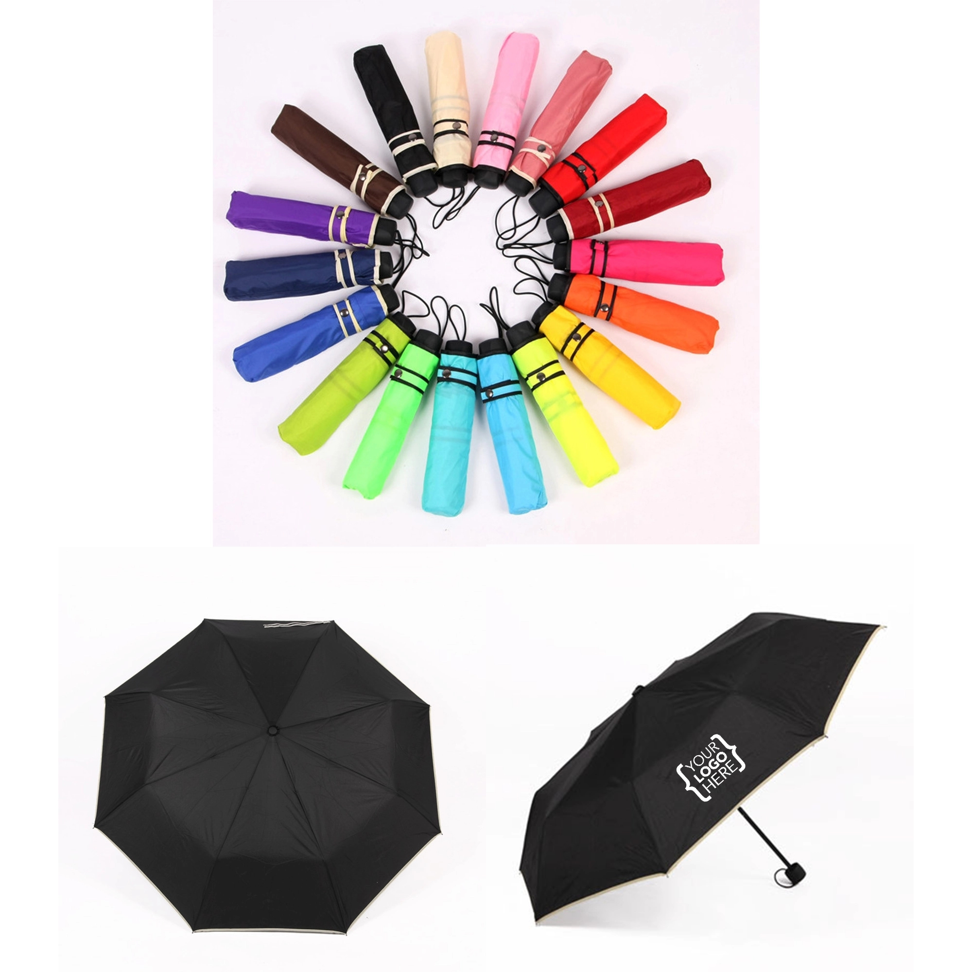 43'' Arc Clipper Compact Telescopic Umbrella