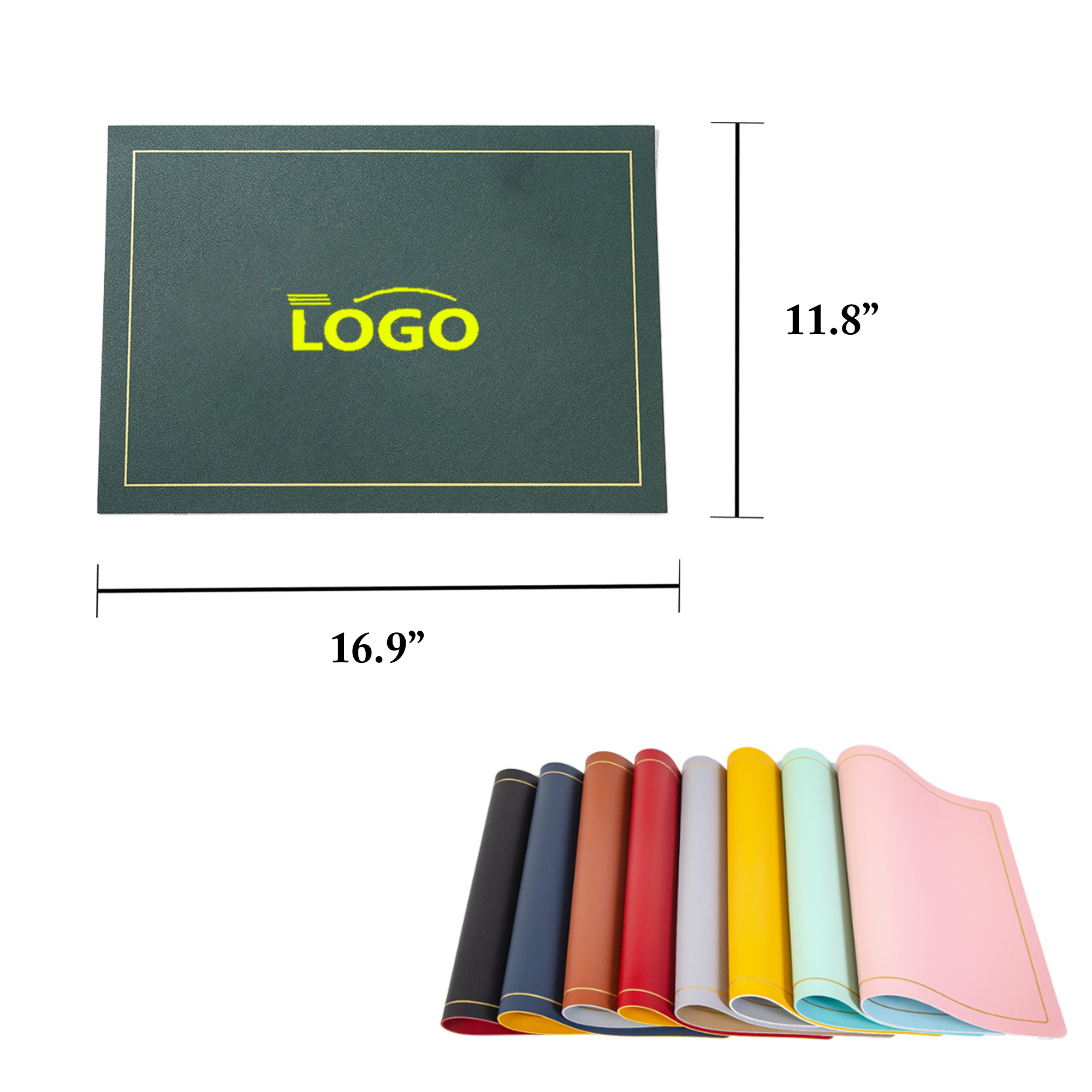 Waterproof Solid PU Leather Dining Mats 2