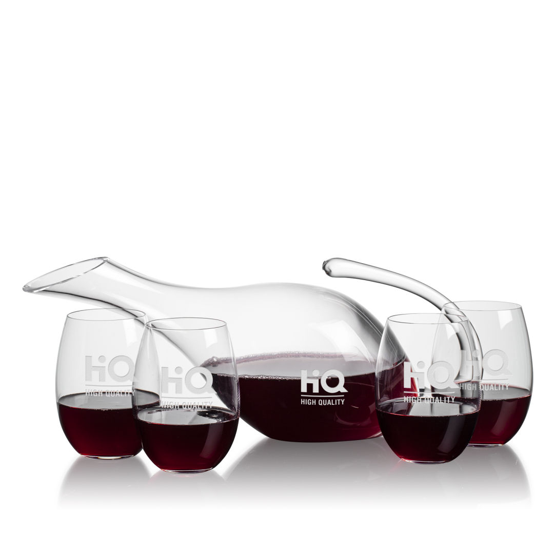 Reyna Carafe & Stemless Carlita Wine 6