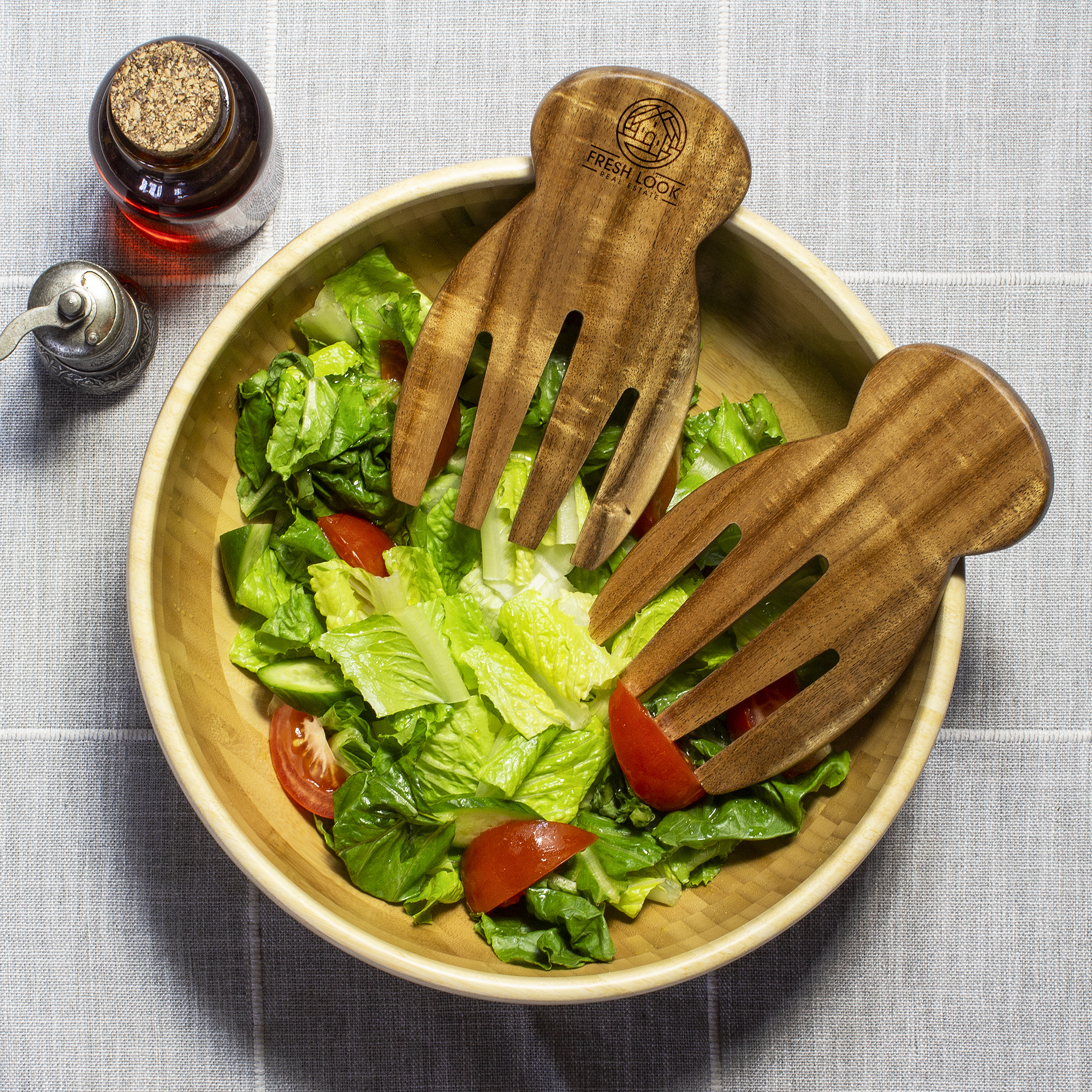 TB Home® Acacia Salad Hands 4