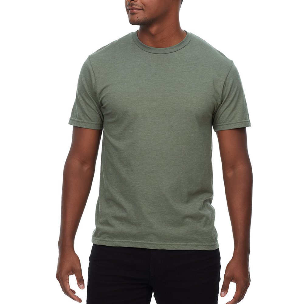 4.5 oz 60% Ringspun Cotton, 40% Recycled Polyester 25