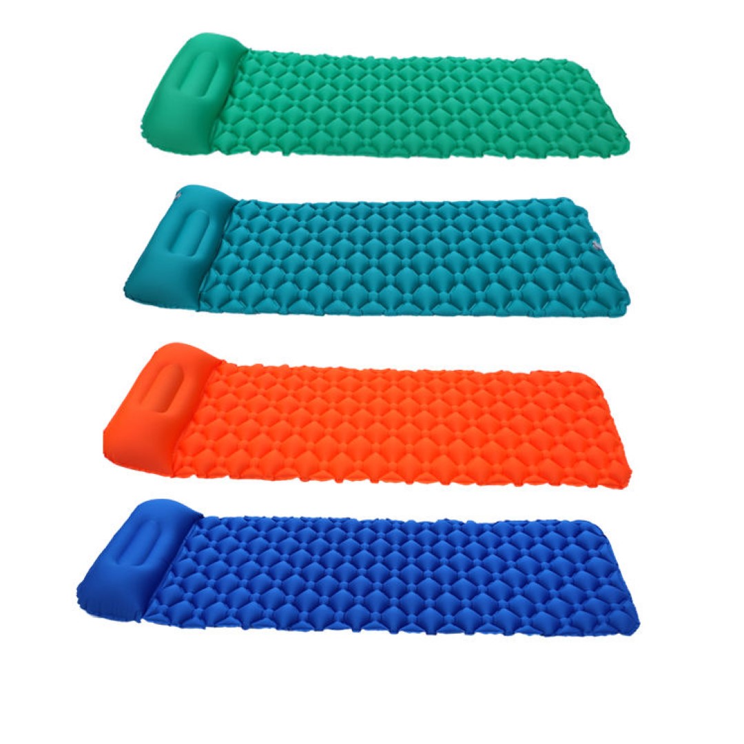 TPU Sleeping Mattress Inflatable Camping Mat With Pillow 8