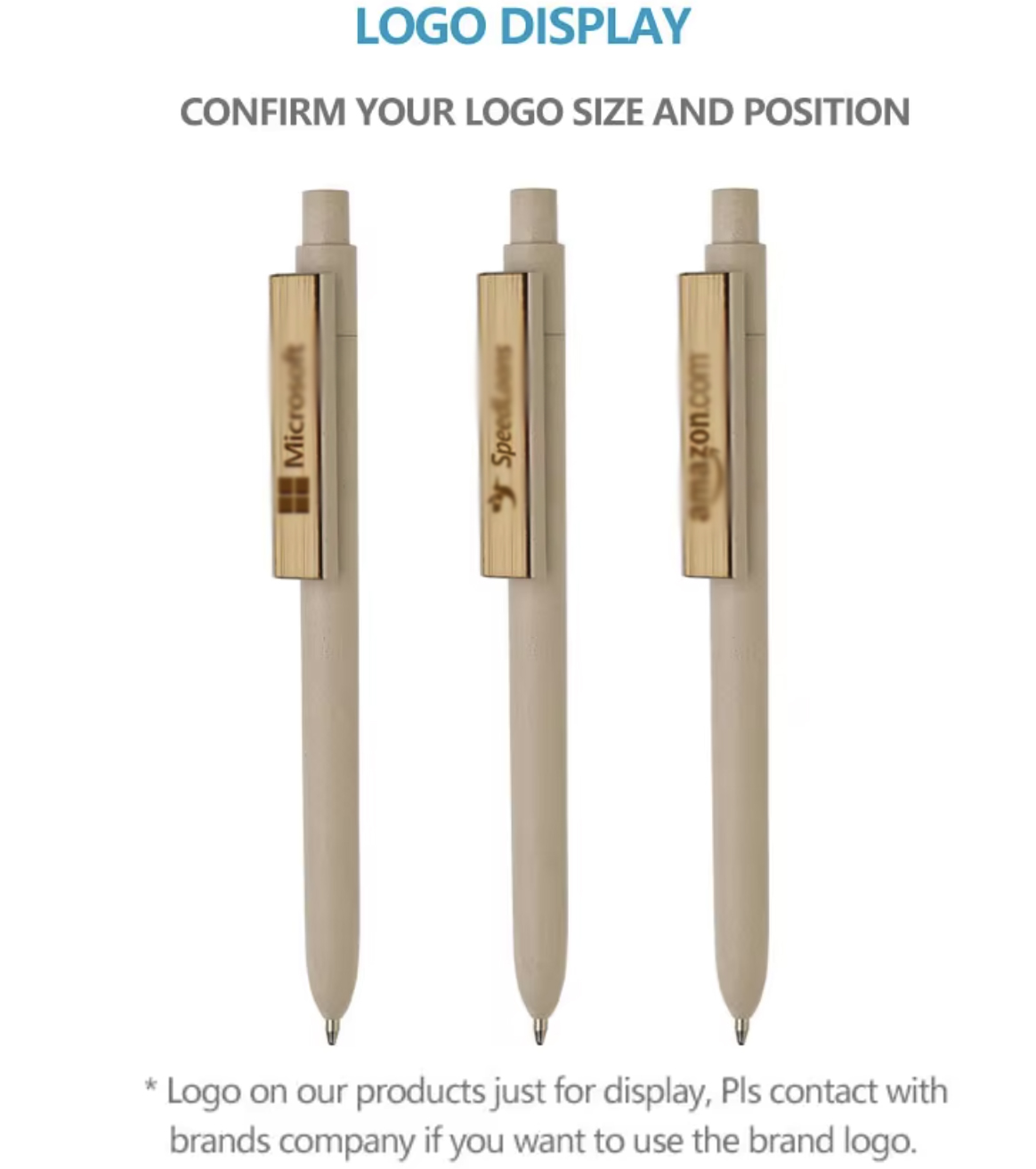 ECO Friendly Promotional Plastic Pen With Bamboo Clip 4