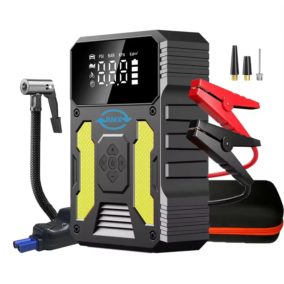 12V High Power Car Battery Jump Starter with Air Pump 9