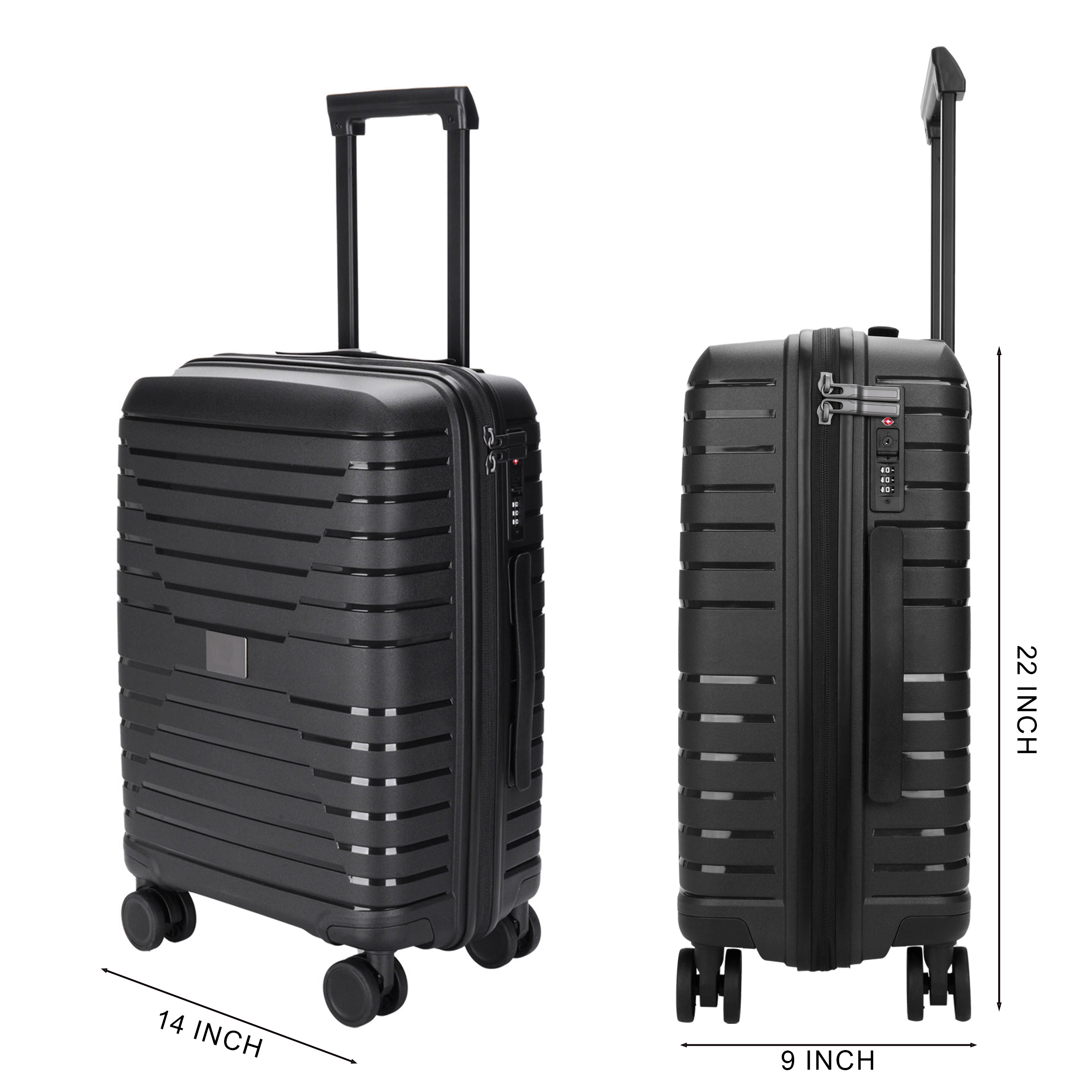 Personalized Lightweight Rolling Carry-On Luggage 3
