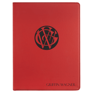 9 1/2" X 12" Laserable Leatherette Portfolio With Notepad 2