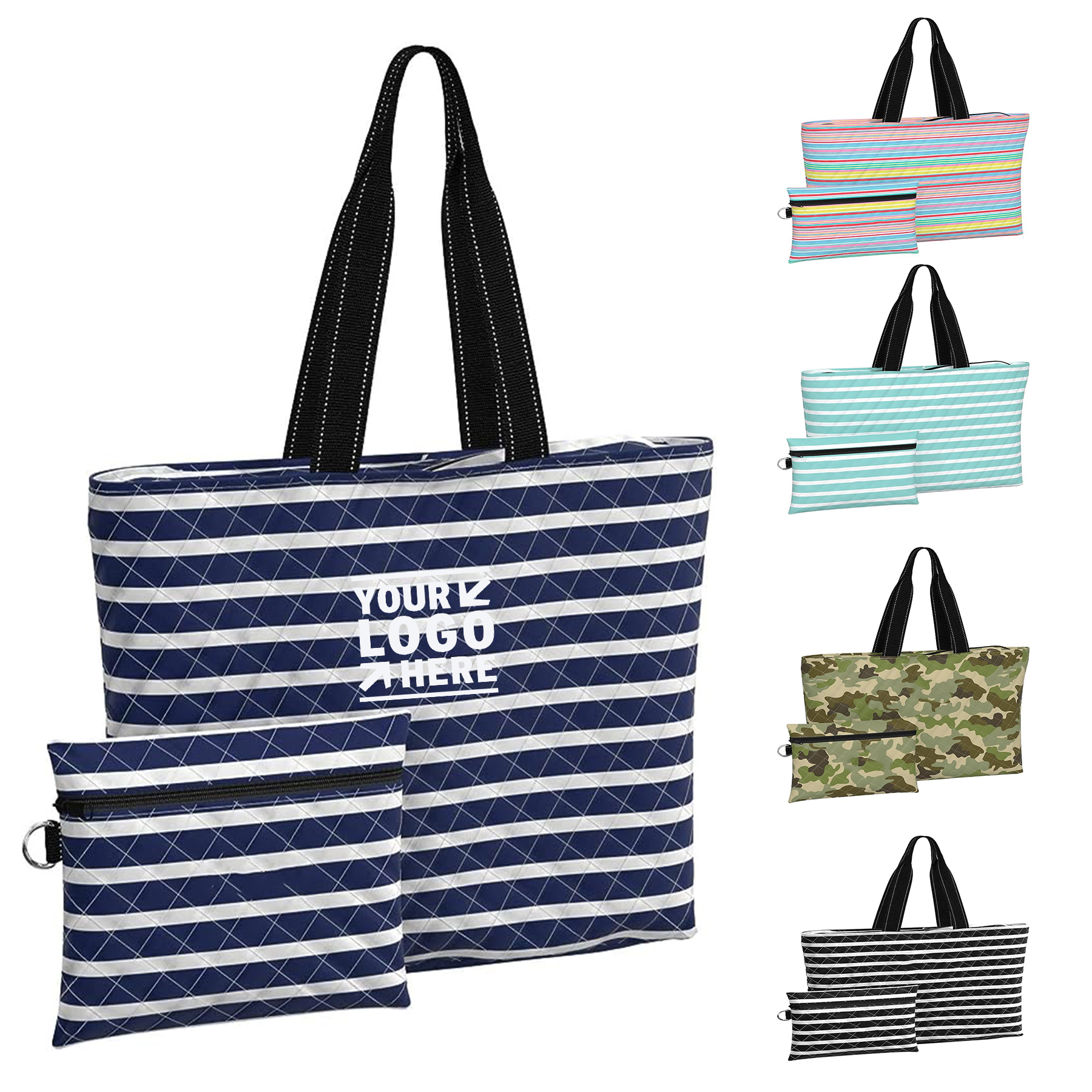 Tote Folds Into Zipper Pouch Foldable Travel Bag 2