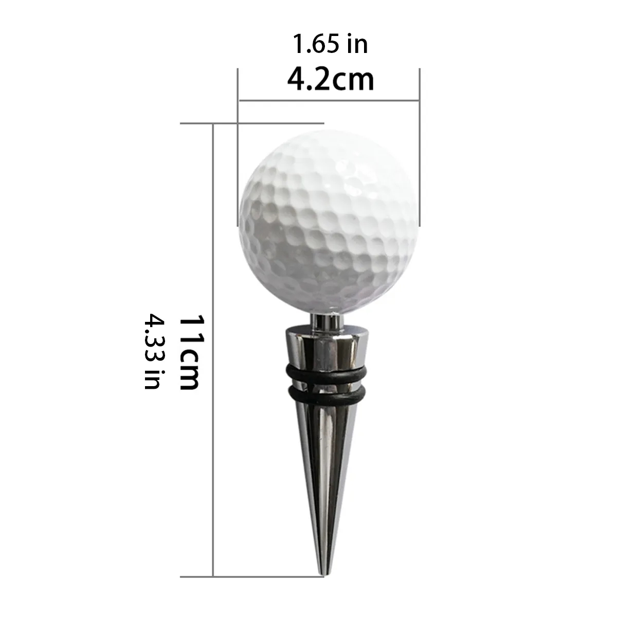 Creative Golf Ball Metal Vacuum Wine Stoppers 3