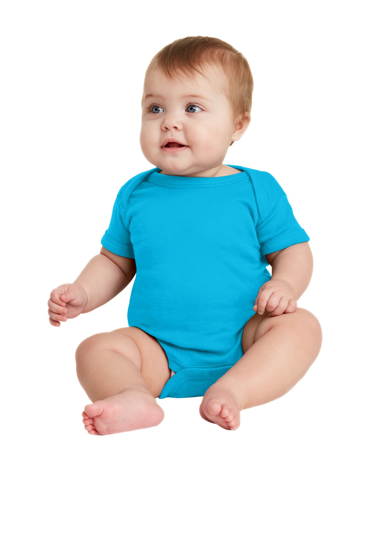 Rabbit Skins Infant Short Sleeve Baby Rib Bodysuit. RS4400 96
