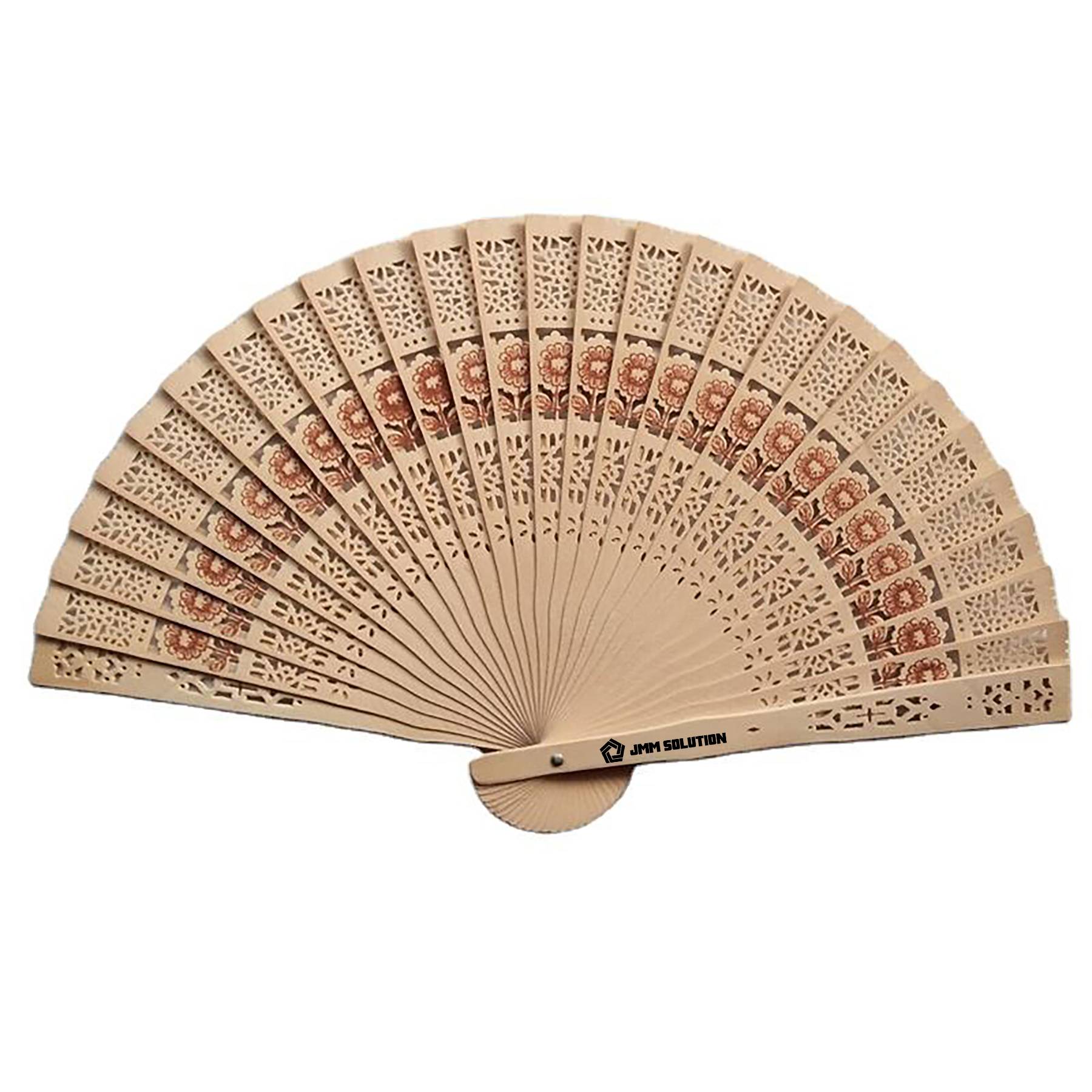 Vintage Wooden Handheld Folding Fan 2