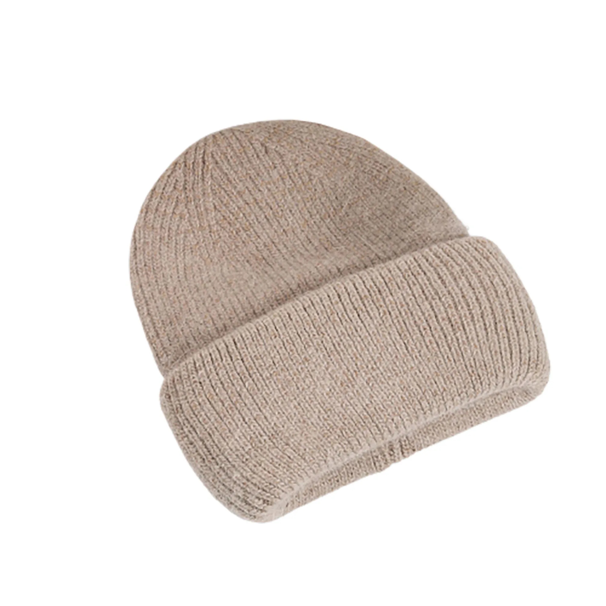Winter Angora Rabbit Hair Knit Beanie Hat MOQ 10pcs 5