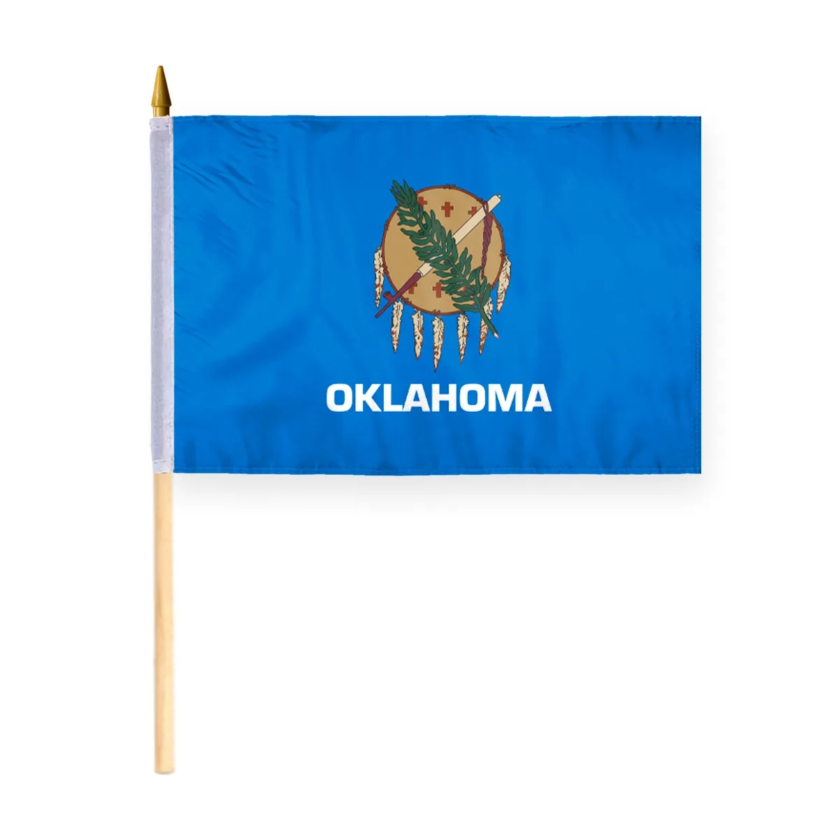 4"x6" & 12"x18'' Oklahoma ePoly Printed Stick Flags 2