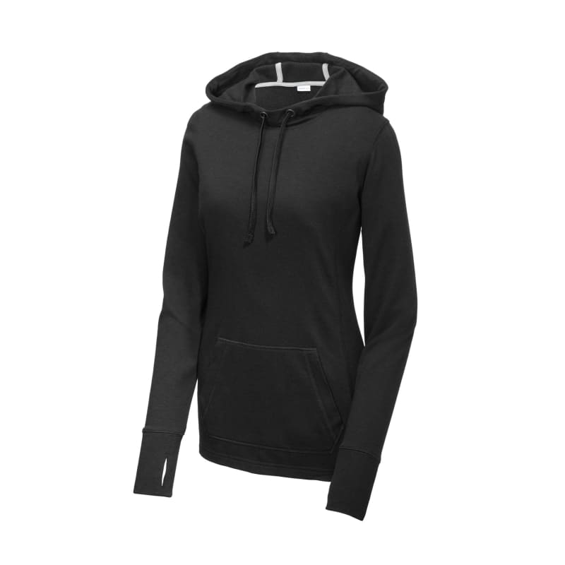 Sport-Tek Women's PosiCharge Tri-Blend Wicking Fleece Hooded Pullover. 23