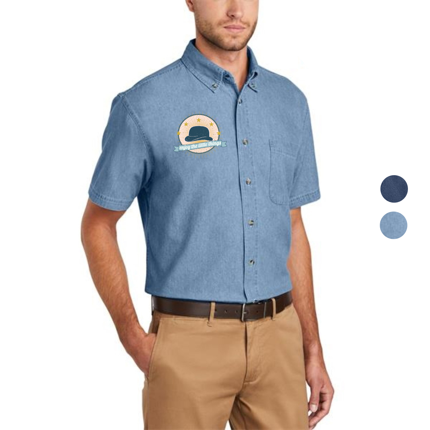 Port & Company - Short Sleeve Value Denim Shirts w/ 6.5 oz. 4