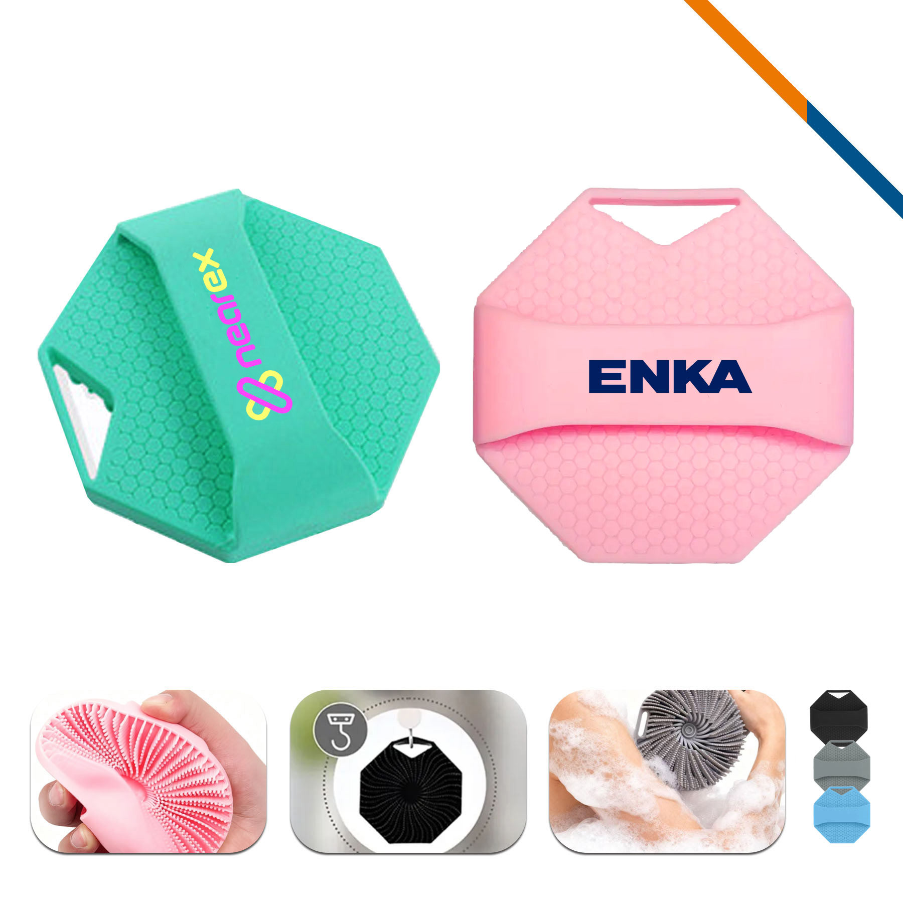 Rinzi Silicone Shower Brush 3