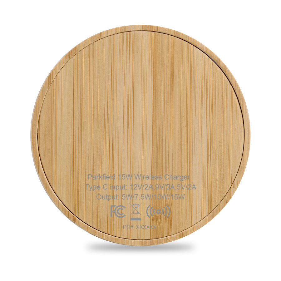 Bamboo Eco-Friendly 15W Wireless Charger 1