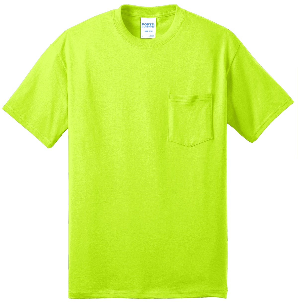 Port & Co Core Blend Pocket Tee. PC55P 138