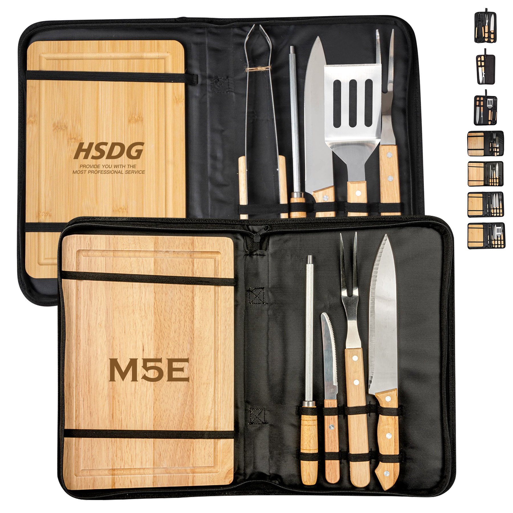 6PCS Stainless Steel Barbecue Tool Set With Packing Bag 3
