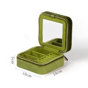Small Mini Travel Portable Velvet Jewelry Box 4