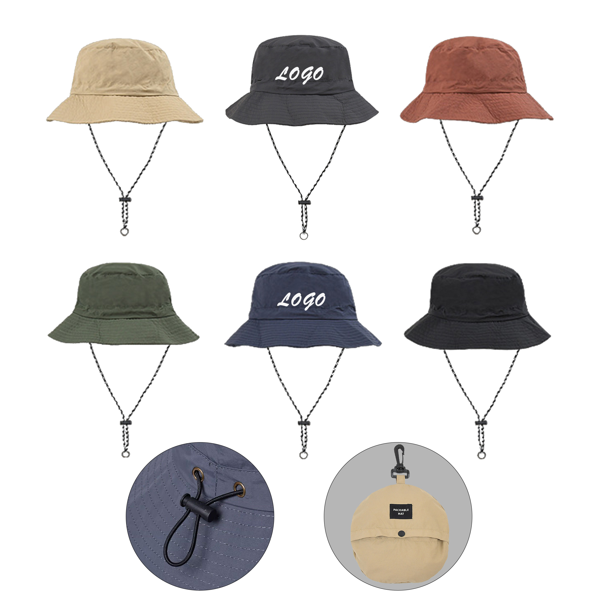 Thin Waterproof Outdoor Mountaineering Sunshade Folding Hat 2