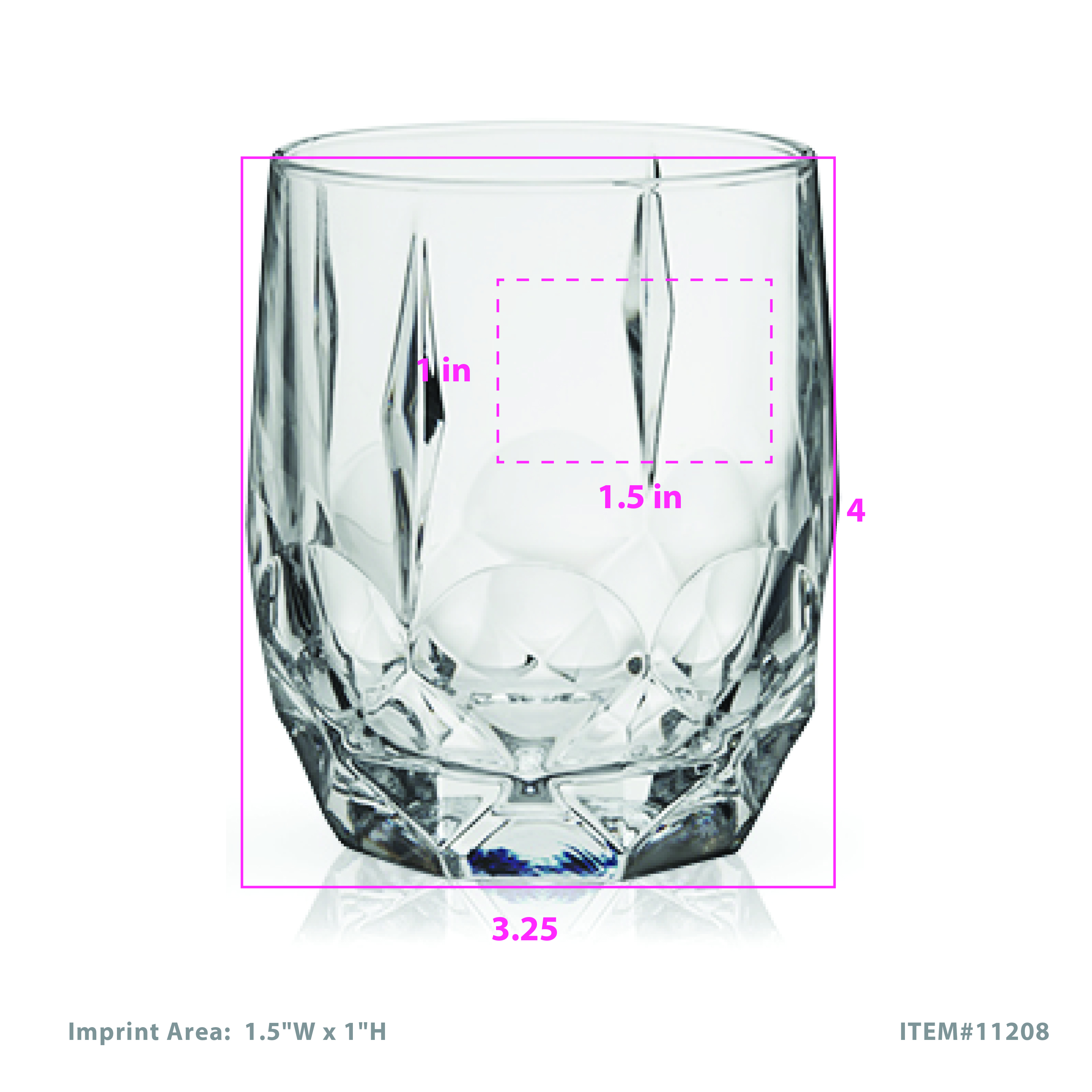 Viski® Reserve Bruno Crystal Cocktail Glass, set of 2 12