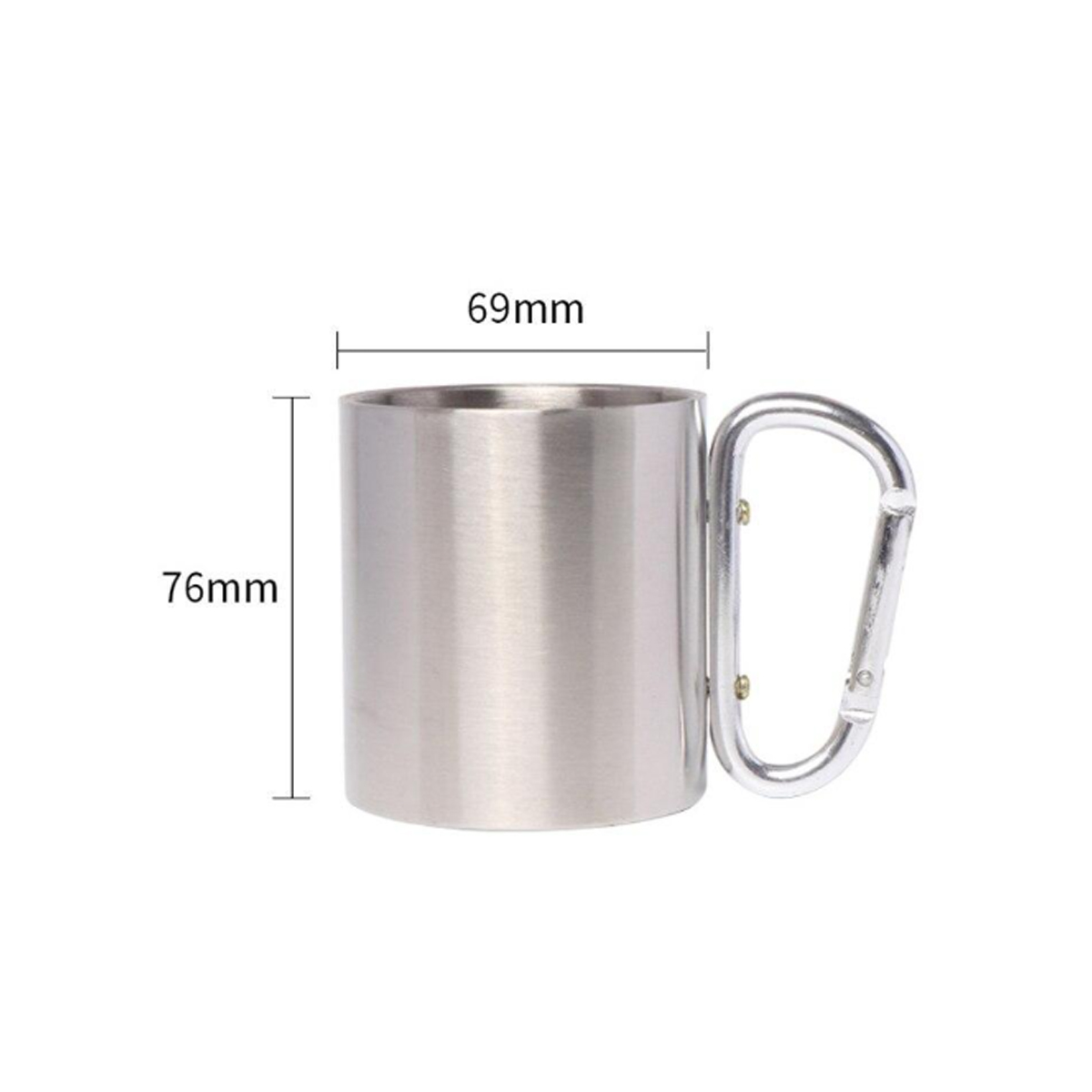 13Oz. Stainless Steel Mug with Carabiner Handle 6