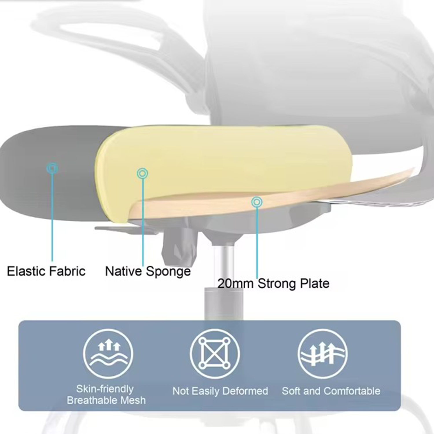 Ergonomic Work Chair with Wheels 4