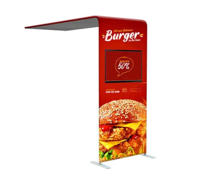 L shaped Tube Arch Fabric Display (8.5Ft x 7.5Ft) 3