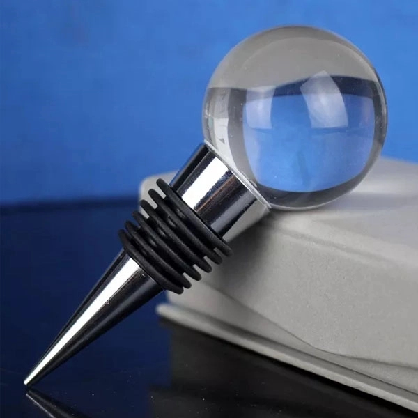 Crystal Clear Ball Wine Bottle Stopper 2