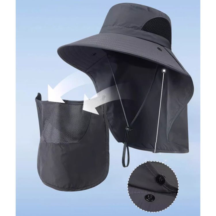 Fishing Hat for Men Women with Removable Neck Flap 3