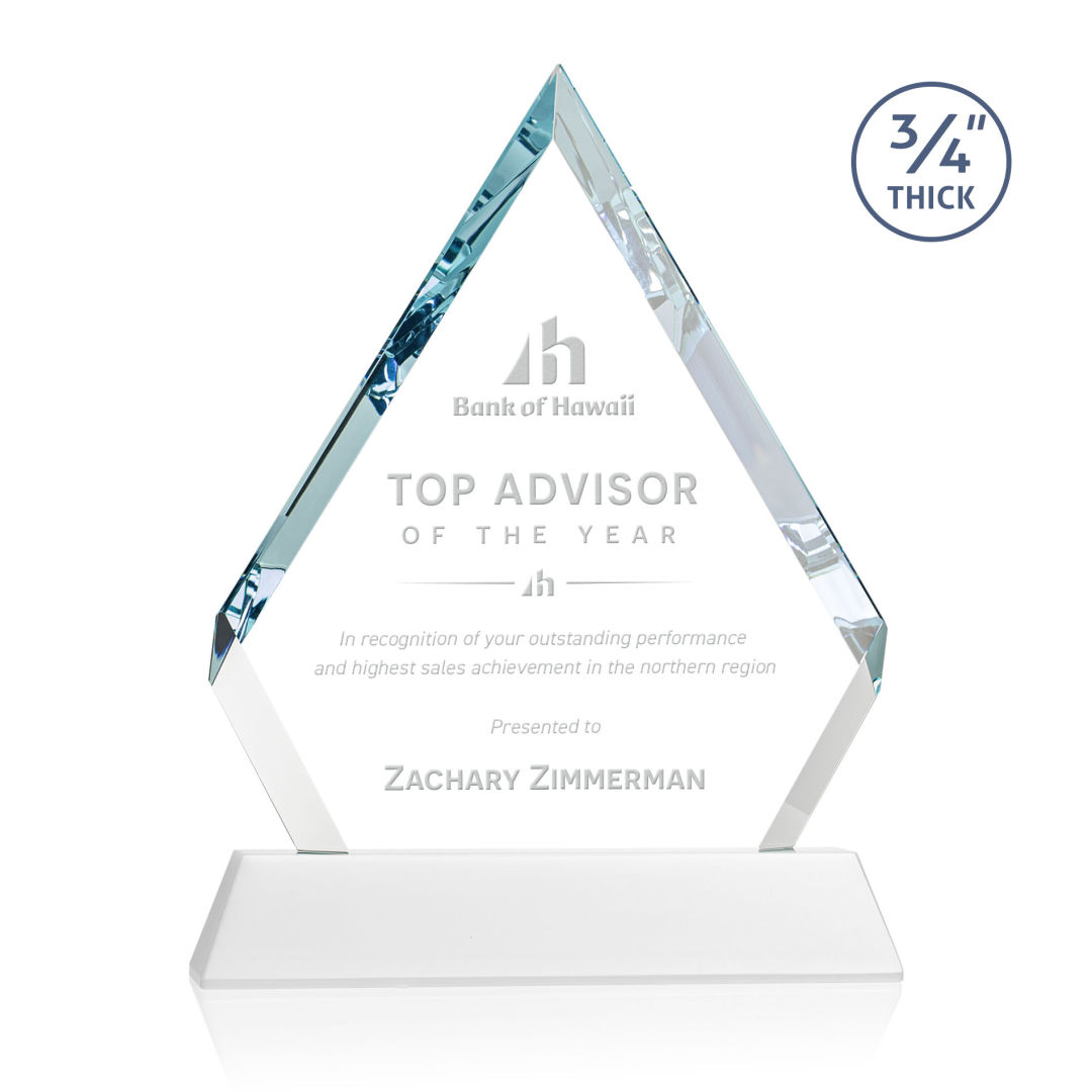 Apex Award on Newhaven Base - White 3