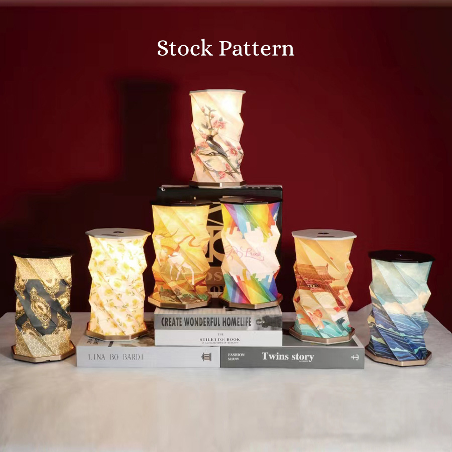 Unique Foldable Paper Lamp With Built In Rechargeable Battery 16