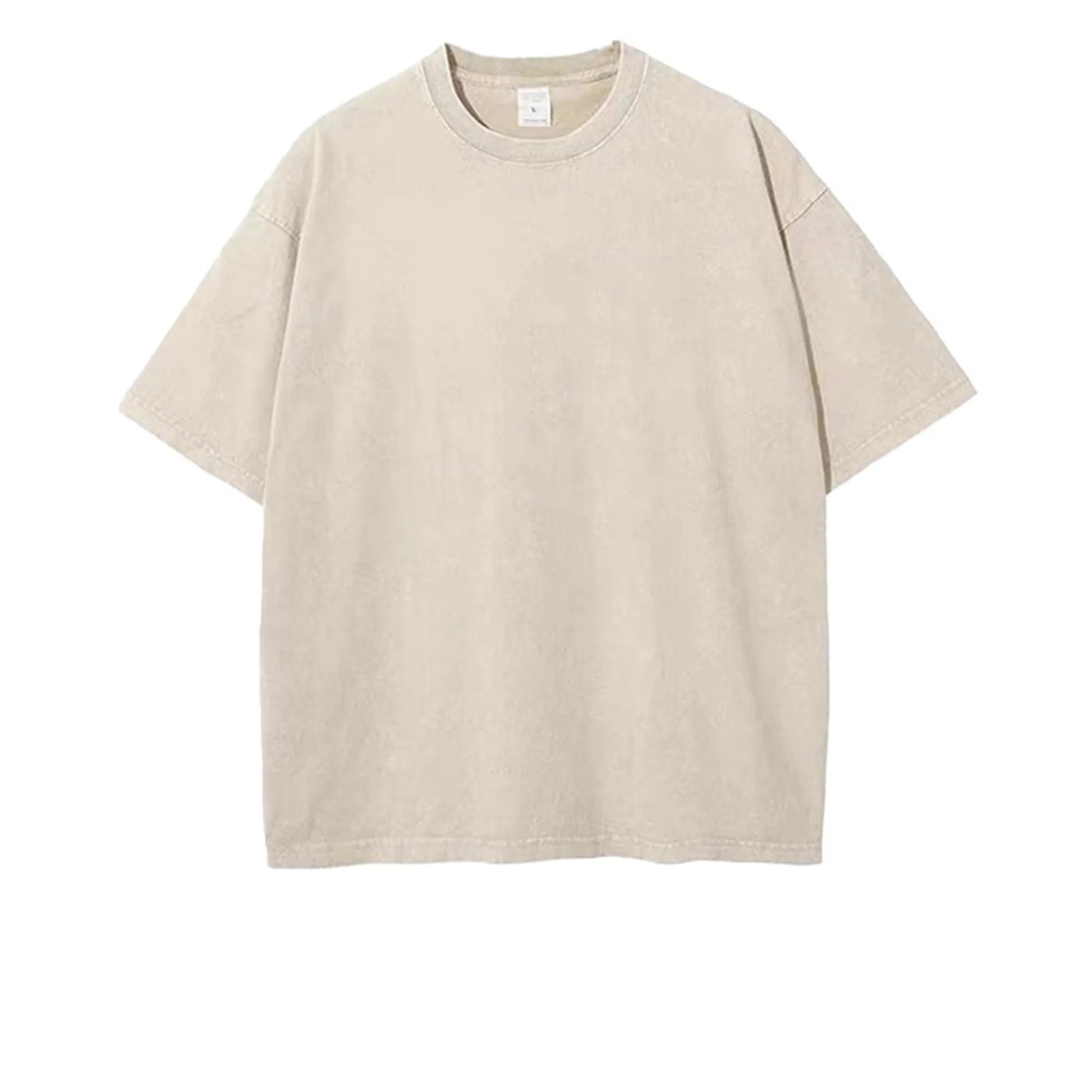 MOQ 20 230gsm Heavyweight Washed Vintage Cotton T Shirt 7
