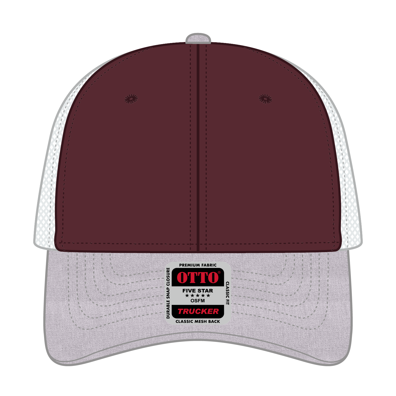 OTTO CAP® 6 Panel Low Profile Mesh Back Trucker Hat 28