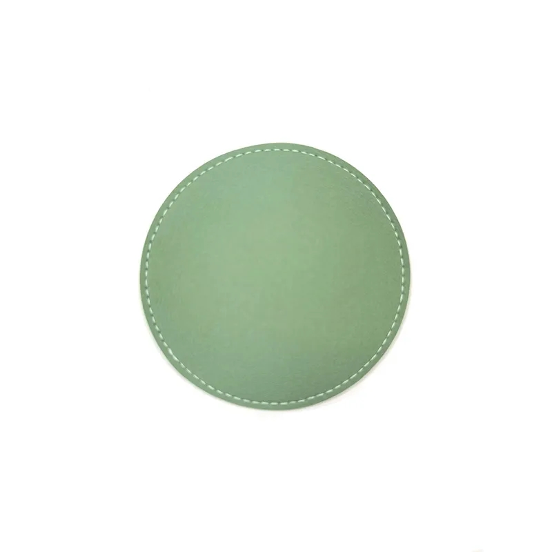 Leather Round Coaster 2