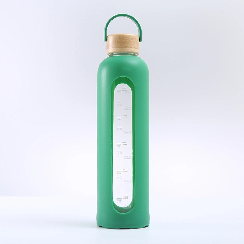 Custom 34 oz Glass Water Bottle with Time Marker 3