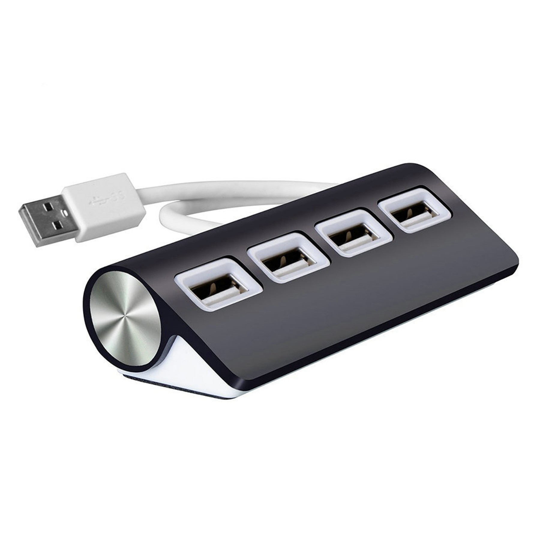 4-Port Aluminum Wave USB Hub 2