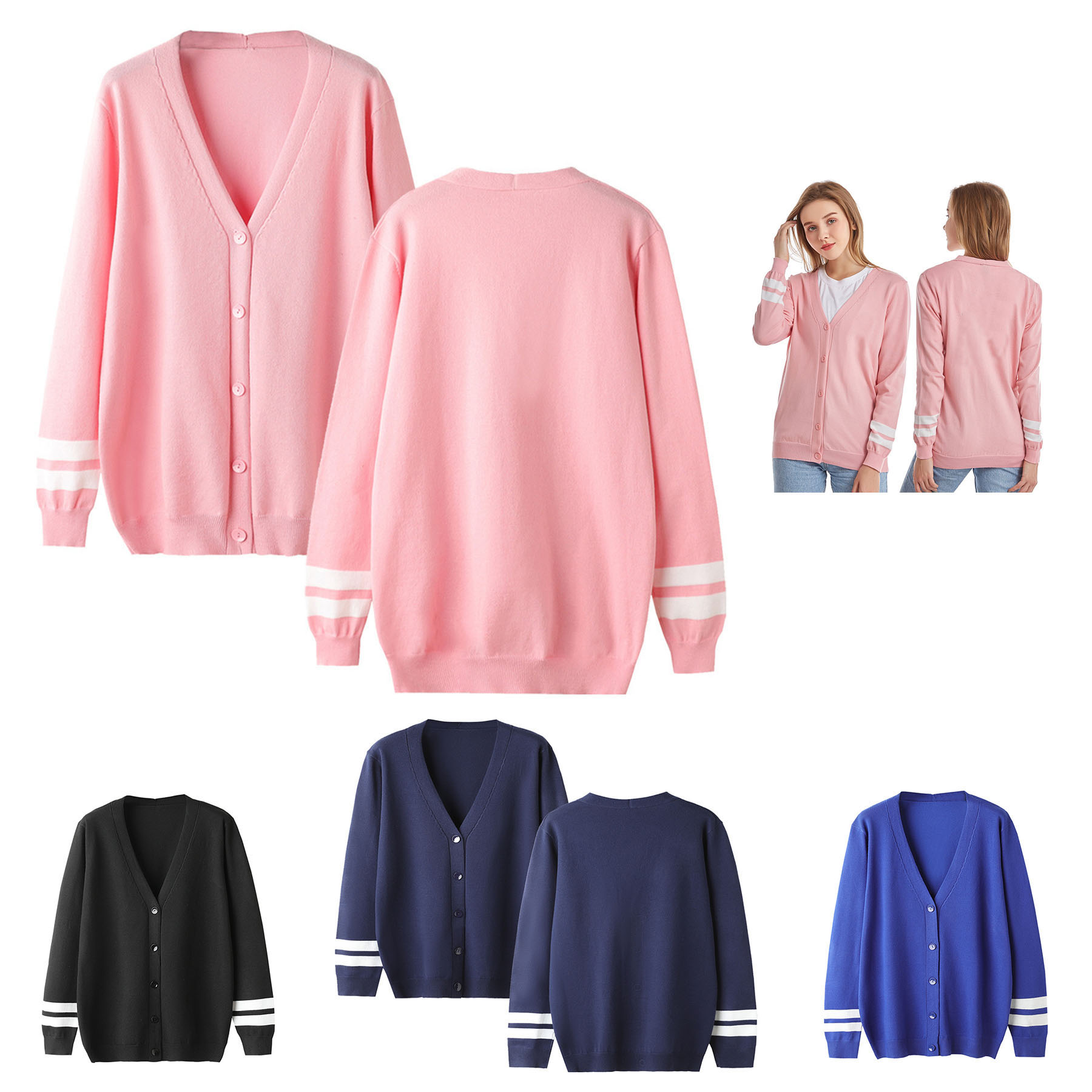 Single-breasted V-neck Jersey 1