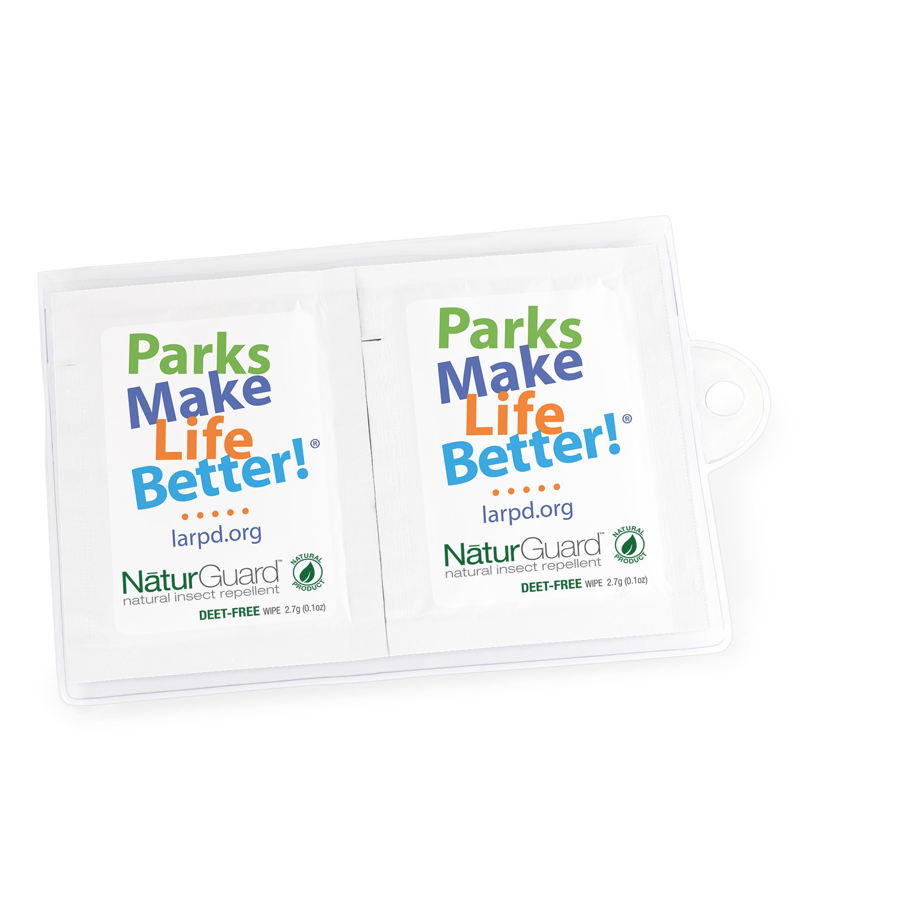 GoPac with NaturGuard Natural Insect Repellent Wipes, Label Imprint - 2 Pack 1