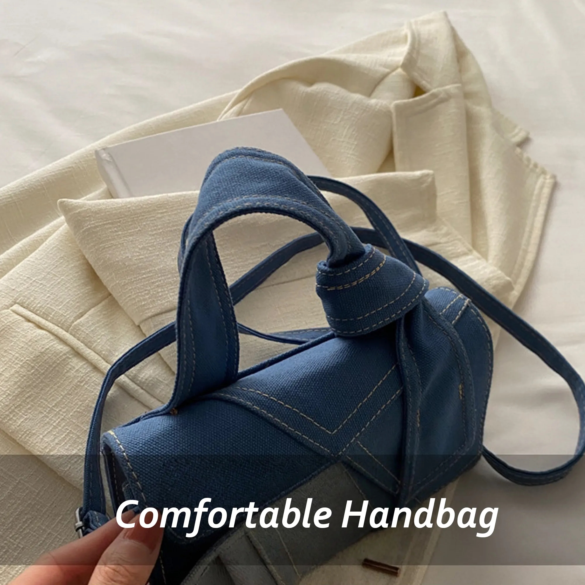 Denim Patchwork Crossbody Bag 5