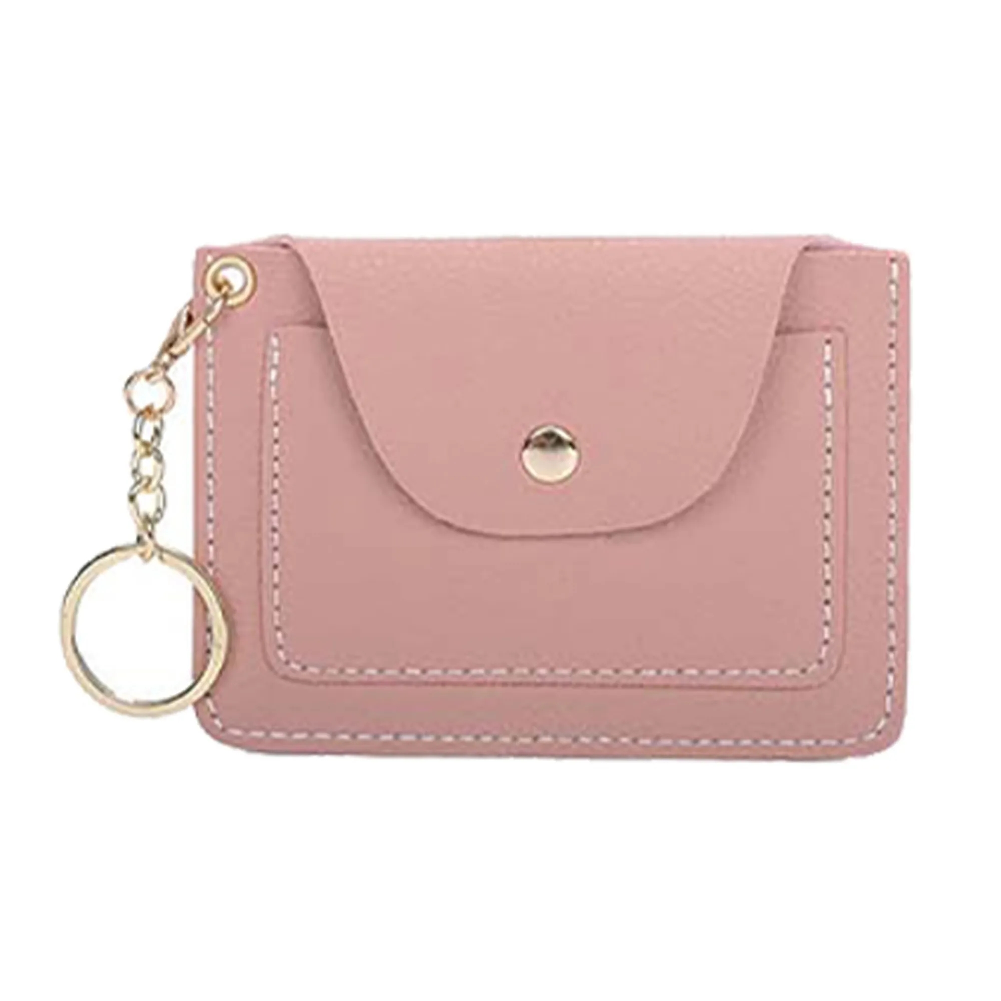 PU Coin Pouch with Card Holder and Keychain 5