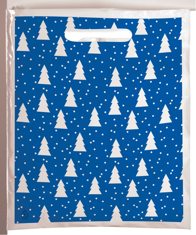 Bold Christmas Trees Seasonal Predesigned Plastic Bag (7.5" x 9")