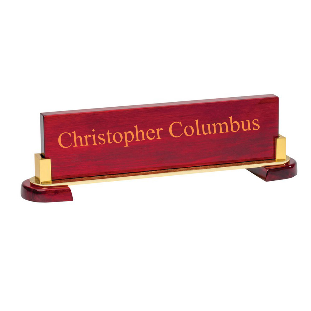 Rosewood Piano Finish & Metal Name Bar. 1