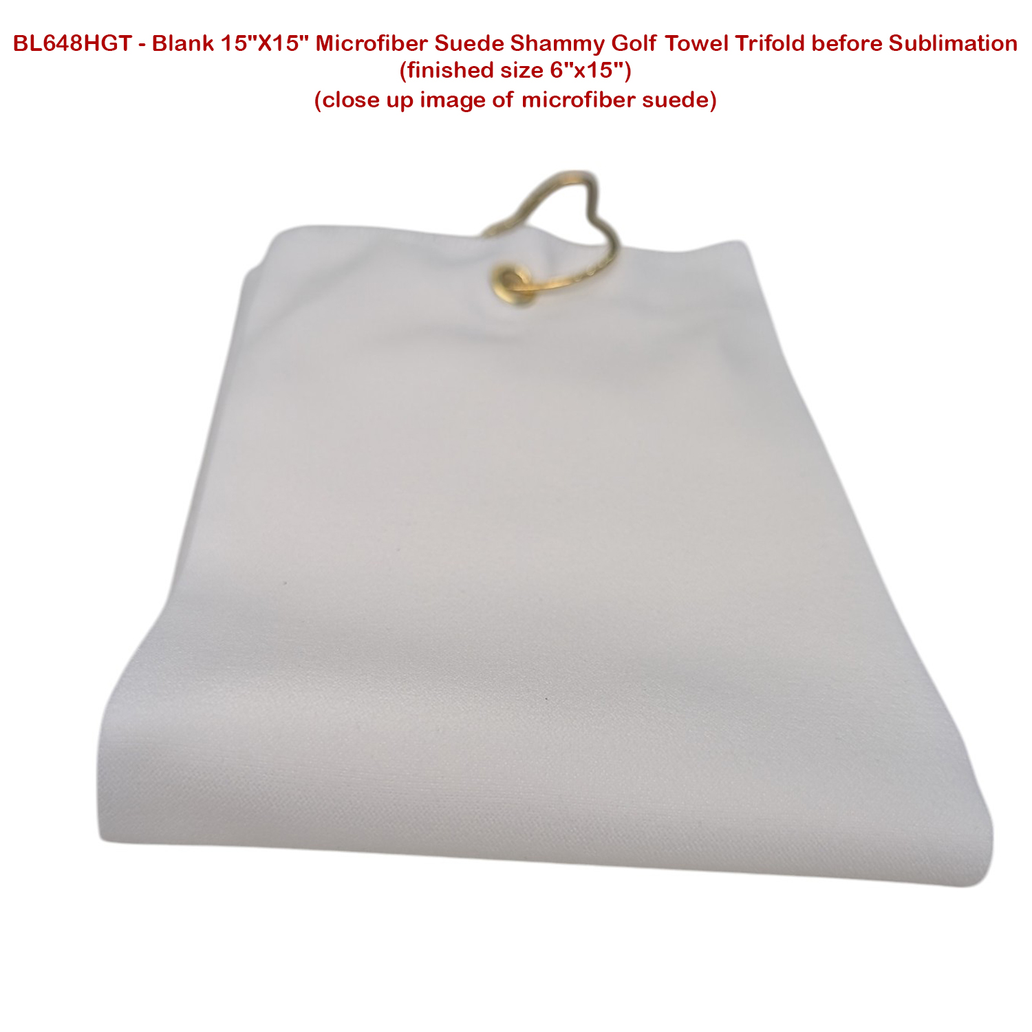 24 Hr Express Ship - Microfiber Suede Shammy Golf Towel, Triangle Shape, 11x17, Sublimated 3
