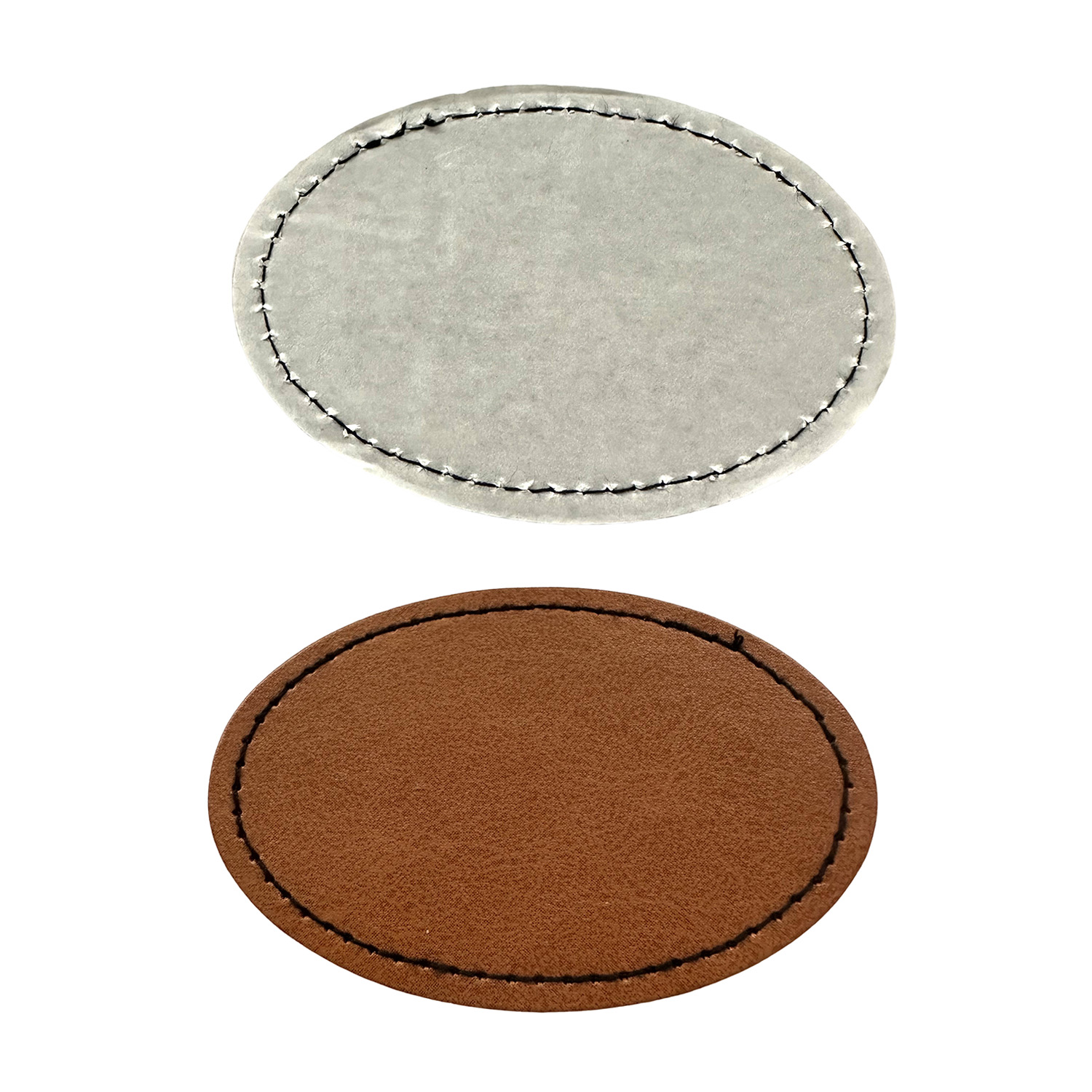 Oval Shaped Leatherette Patch 4