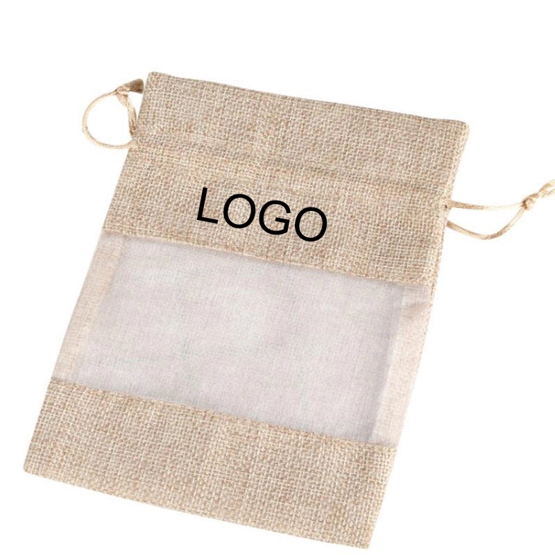 Organza Jute Burlap Drawstring Gift Bag 12