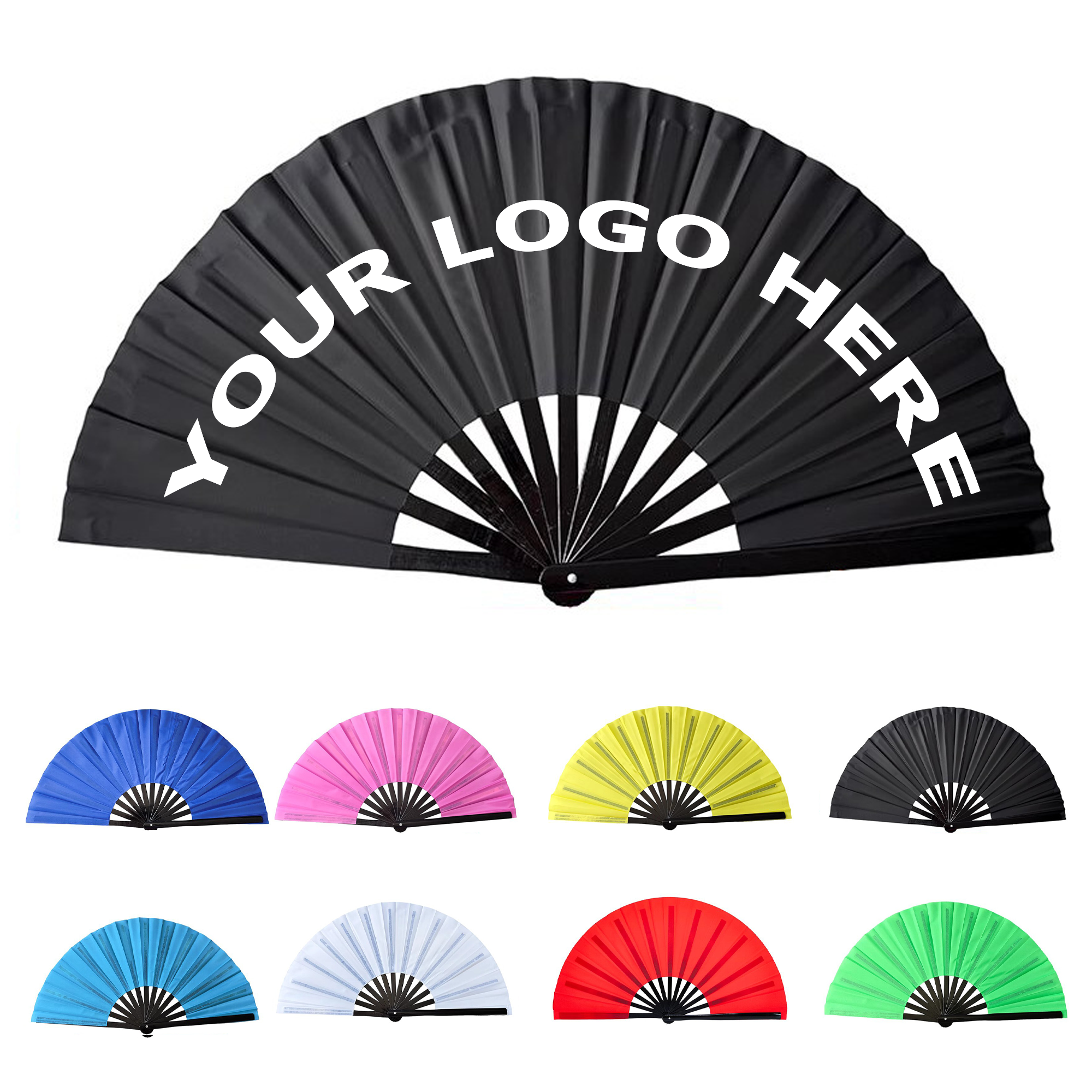 Custom Printed Folding Fabric Cloth Advertising Hand Fan 3