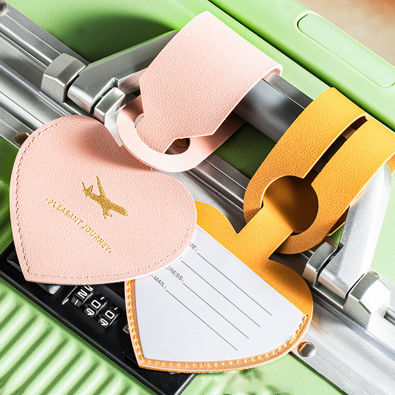 PU Leather Heart Luggage Tag 2