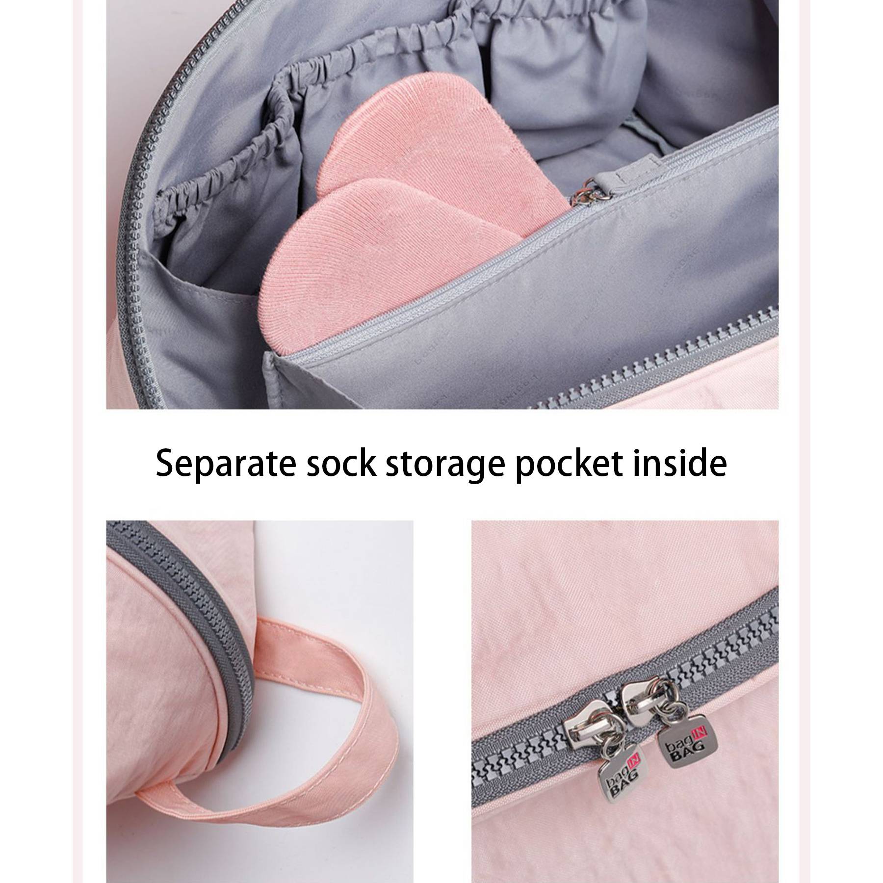 Polyester Large portable underwear storage cosmetic bag 6